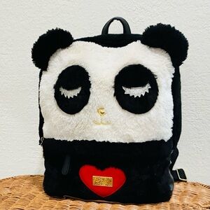 BETSEY JOHNSON Luv LbAndy PANDA Black and White Backpack